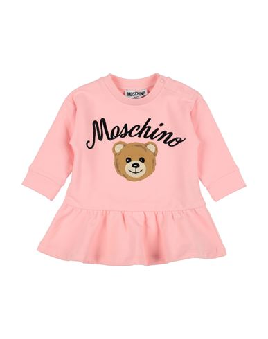 Moschino Baby Newborn Girl Baby Dress Pink Size 3 Cotton, Elastane, Polyester