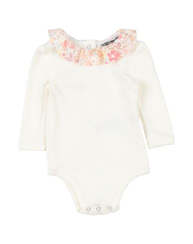 Bonton Newborn Girl Baby Bodysuit Ivory Size 1 Cotton In White