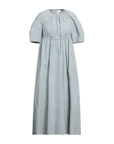 Jil Sander Woman Midi Dress Light Grey Size 4 Cotton