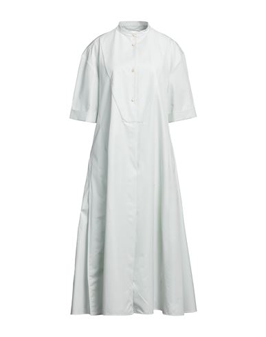 Jil Sander Woman Midi Dress Light Grey Size 8 Cotton
