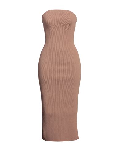 Khaite Woman Midi Dress Light Brown Size M Viscose, Polyester In Pink