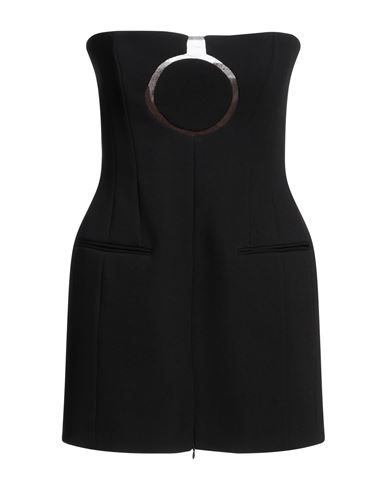 Shop Ferragamo Woman Mini Dress Black Size 4 Virgin Wool, Polyamide