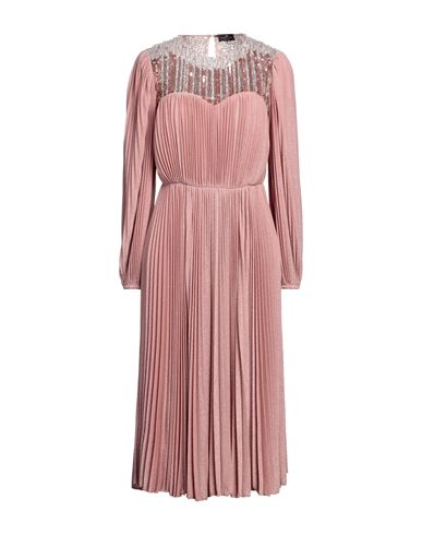 Elisabetta Franchi Woman Midi Dress Pastel Pink Size 6 Viscose, Polyester, Polyamide, Elastane