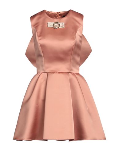 Elisabetta Franchi Woman Short Dress Copper Size 10 Polyester In Orange