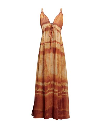 Kocca Woman Long Dress Brown Size Xxl Polyester