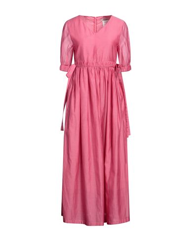 's Max Mara Woman Maxi Dress Fuchsia Size 8 Cotton, Silk In Pink