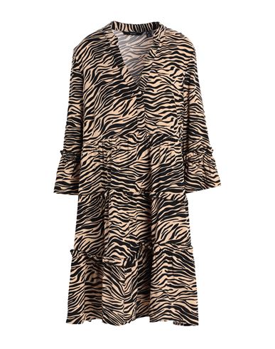 Vero Moda Woman Mini Dress Beige Size Xl Livaeco By Birla Cellulose