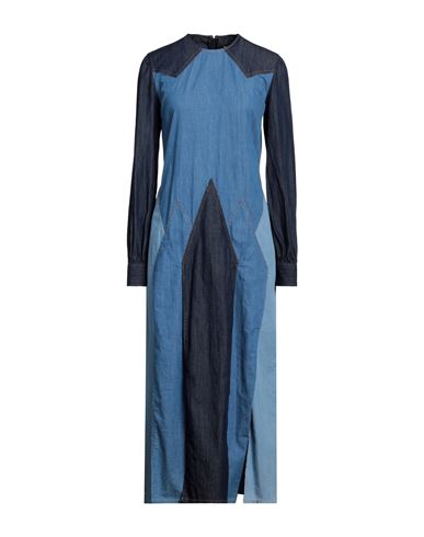 Dsquared2 Woman Midi Dress Blue Size 2 Cotton, Elastane