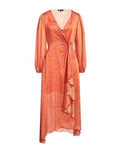 Maje Woman Midi Dress Orange Size 10 Polyester