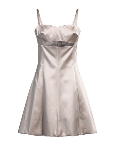 Patou Woman Mini Dress Dove Grey Size 6 Cotton, Acetate