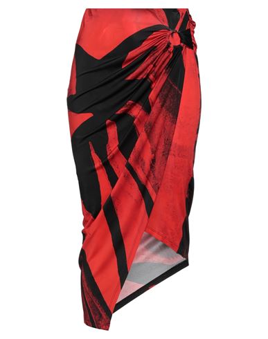 Shop Louisa Ballou Woman Midi Skirt Red Size L Viscose, Elastane