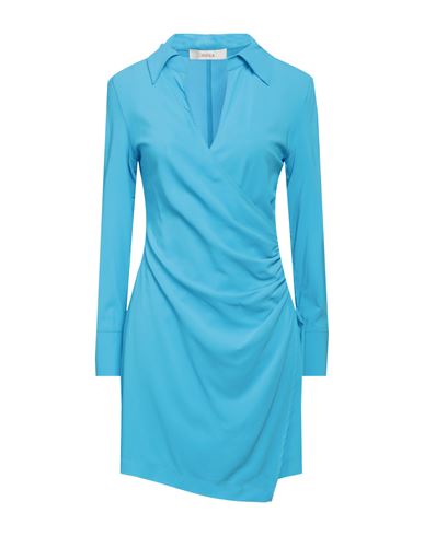 Jucca Woman Mini Dress Azure Size 6 Viscose, Elastane In Blue