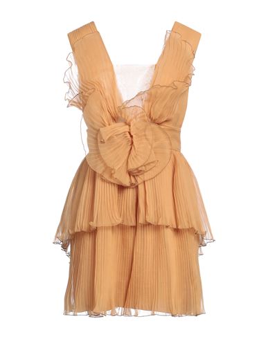 Alberta Ferretti Woman Mini Dress Ocher Size 6 Silk In Yellow