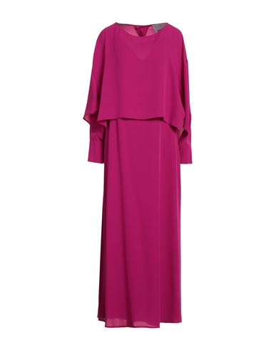 Erika Cavallini Woman Maxi Dress Fuchsia Size 6 Silk In Red