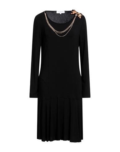 Anna Rachele Woman Mini Dress Black Size 12 Viscose, Wool, Elastane