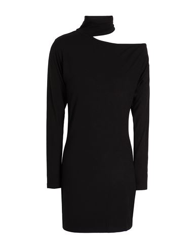 8 By Yoox Viscose High-neck Cut Out Mini Dress Woman Mini Dress Black Size L Viscose, Elastane