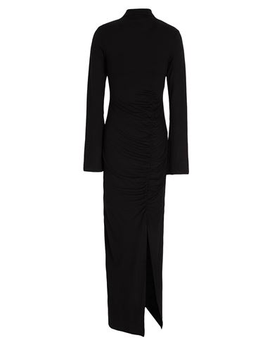 8 By Yoox Tube Stretch Jersey Long Dress Woman Maxi Dress Black Size L Viscose, Elastane