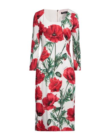 DOLCE&GABBANA Midi-Kleid Damen Weiß 30 Damen