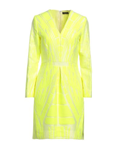 Byblos Woman Mini Dress Acid Green Size 10 Polyamide, Polyester
