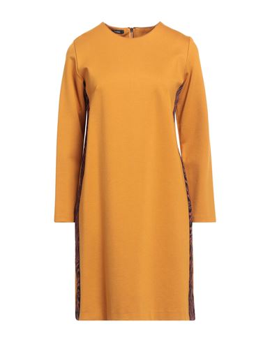 Hanita Woman Mini Dress Ocher Size S Viscose, Nylon, Elastane In Yellow