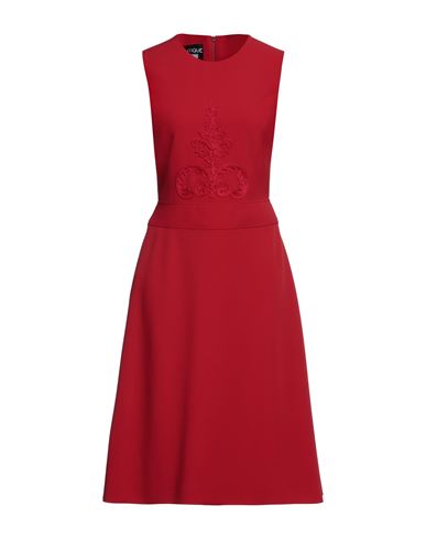 Boutique Moschino Woman Midi Dress Red Size 14 Polyester, Elastane