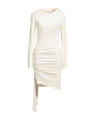 Shop Off-white Woman Mini Dress Off White Size 6 Viscose, Elastane