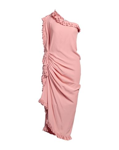 Dries Van Noten Woman Midi Dress Pastel Pink Size 4 Acetate, Silk