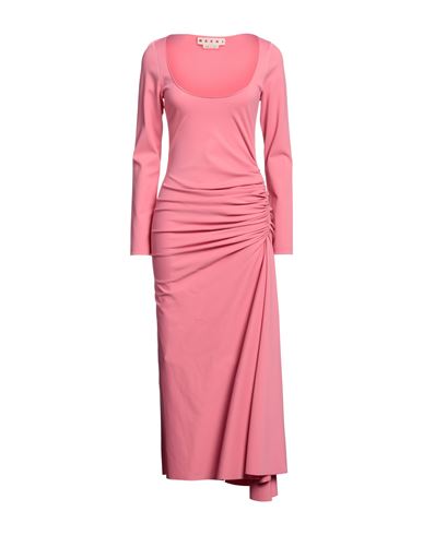 Shop Marni Woman Midi Dress Pink Size 8 Viscose, Polyamide, Elastane