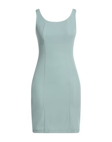 Boutique De La Femme Woman Mini Dress Sage Green Size 14 Polyester, Elastane