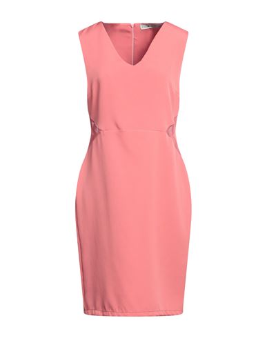 Shop Boutique De La Femme Woman Midi Dress Pastel Pink Size Xl Polyester, Elastane