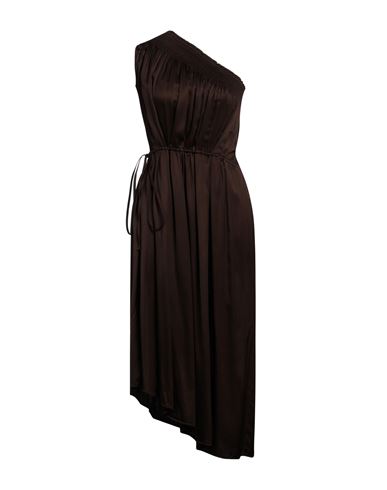 Shop N°21 Woman Midi Dress Dark Brown Size 2 Viscose