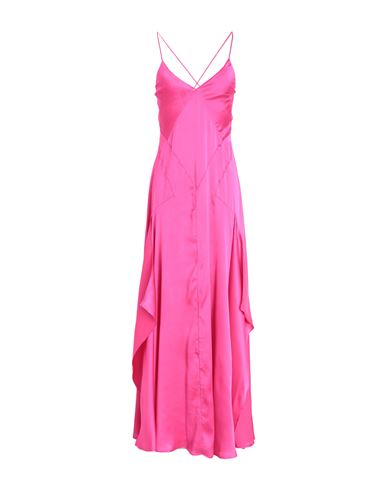 Shop Topshop Woman Maxi Dress Fuchsia Size 6 Polyester In Pink
