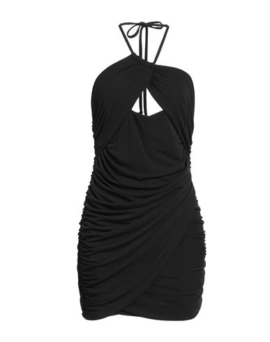 Dondup Woman Mini Dress Black Size M Polyester, Elastane