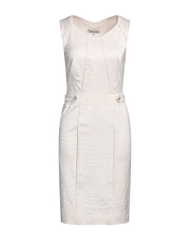 Angelo Marani Woman Mini Dress Ivory Size 4 Silk, Elastane, Viscose, Cotton, Acetate In White