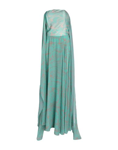 Shop Monique Garçonne Woman Maxi Dress Light Green Size 6 Polyester, Elastane