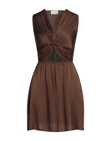 Vicolo Woman Short Dress Cocoa Size Onesize Viscose In Brown