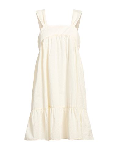 Alessia Santi Woman Short Dress Cream Size 2 Cotton In Neutral