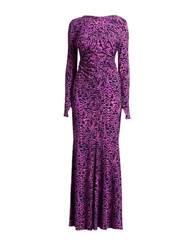 Roberto Cavalli Woman Maxi Dress Magenta Size 8 Polyamide, Elastane