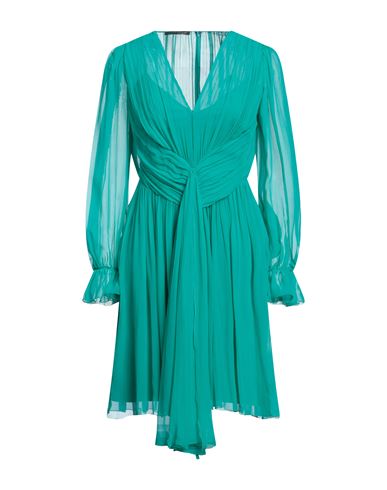 Alberta Ferretti Woman Midi Dress Emerald Green Size 2 Acetate, Silk, Elastane