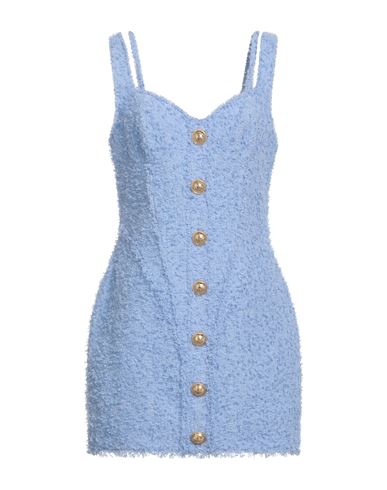 Balmain Woman Mini Dress Light Blue Size 10 Polyamide