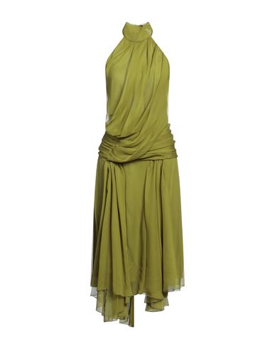 Alberta Ferretti Woman Maxi Dress Military Green Size 8 Silk