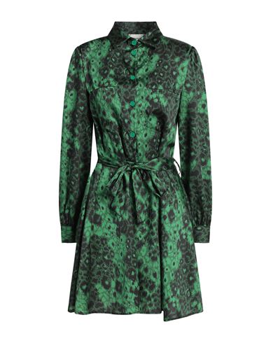 Vicolo Woman Short Dress Green Size M Polyester