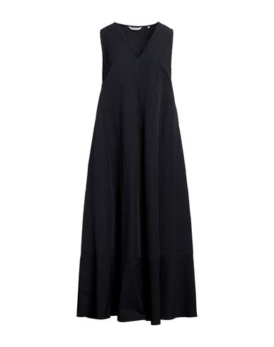 Caliban Woman Maxi Dress Midnight Blue Size 8 Linen, Cotton