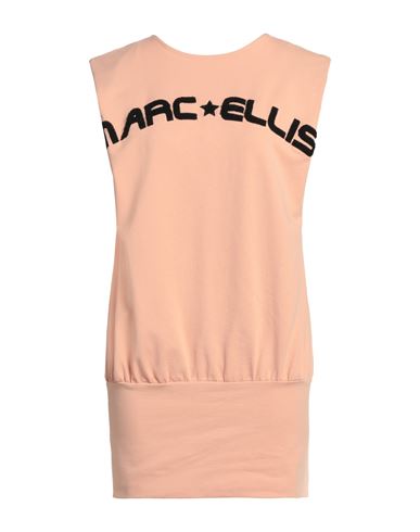 Marc Ellis Woman Mini Dress Apricot Size Xs Cotton, Elastane In Orange