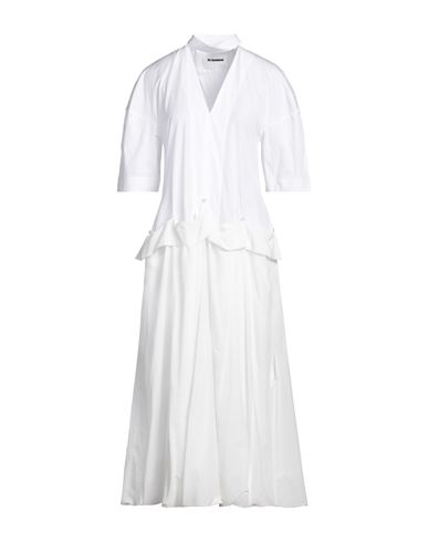 Jil Sander Woman Maxi Dress White Size 4 Cotton