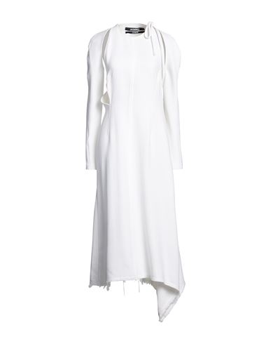 Jacquemus Woman Midi Dress White Size 6 Viscose, Cotton, Polyamide