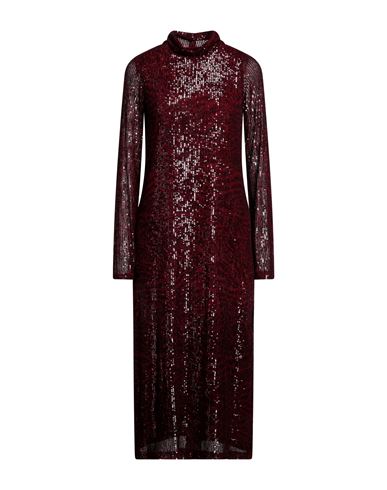 In The Mood For Love Woman Midi Dress Burgundy Size S Polyester In Red
