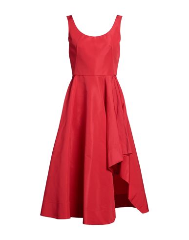Shop Alexander Mcqueen Woman Midi Dress Red Size 8 Polyester