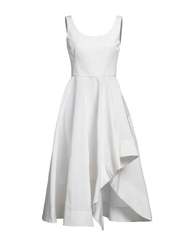 Alexander Mcqueen Woman Midi Dress White Size 6 Polyester