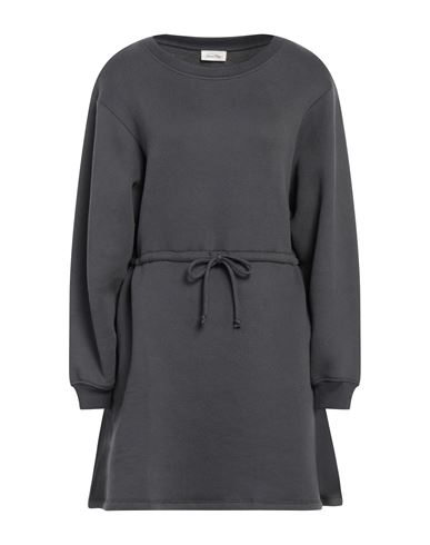 American Vintage Woman Mini Dress Lead Size M/l Cotton, Polyester, Elastane In Grey